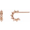 14K Rose 2 mm Round 9.25 mm Hoop Earring Mounting