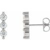 Sterling Silver 1/2 CTW Natural Diamond Bar Earrings