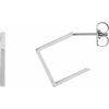 Platinum Geometric 15.7 mm Hoop Earrings