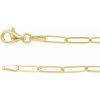 14K Yellow 2.6 mm Paperclip-Style 16″ Chain