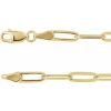 18K Yellow Gold-Plated Sterling Silver 3.85 mm  Paperclip-Style 7″ Chain