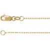 14K Yellow 1 mm Diamond-Cut Bead 7″ Chain