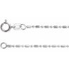 14K White 1.15 mm Hollow Diamond-Cut Bead 7″ Chain