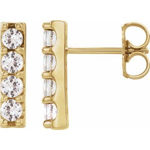 1/2 Ctw Lab-Grown Diamond Bar Earrings