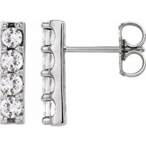 1/2 Ctw Lab-Grown Diamond Bar Earrings