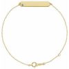 14K Yellow Natural Aquamarine Geometric 7-8″ Bracelet