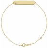 14K Yellow .03 CT Natural Diamond Geometric 7-8″ Bracelet