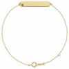 14K Yellow Natural Pink Tourmaline Geometric 7-8″ Bracelet