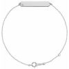 Sterling Silver Natural White Sapphire Geometric 7-8″ Bracelet