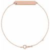 14K Rose Natural Aquamarine Geometric 7-8″ Bracelet