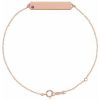 14K Rose Natural Pink Tourmaline Geometric 7-8″ Bracelet