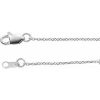 14K White 1 mm Adjustable Diamond-Cut Cable 16-18″ Chain