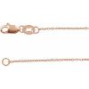 14K Rose 1 mm Diamond-Cut Cable 24″ Chain