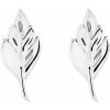 Platinum Leaf Earrings