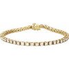 14K Yellow 4 3/4 CTW Lab-Grown Diamond Line 7″ Bracelet