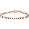 14K Rose 4 3/4 CTW Lab-Grown Diamond Line 7″ Bracelet