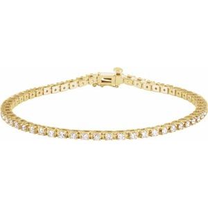 2 1/4 Ctw Natural Diamond Line Bracelet