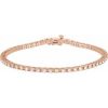 14K Rose 2 1/4 CTW Lab-Grown Diamond Line 7 1/4″ Bracelet