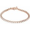 14K Rose 4 3/4 CTW Lab-Grown Diamond Line 7 1/4″ Bracelet