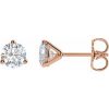 14K Rose 1 1/4 CTW Lab-Grown Diamond Stud Earrings