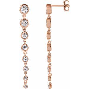 1 3/4 Ctw Lab-Grown Diamond Graduated Earrings