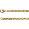 14K Yellow 3.8 mm Rolo 7″ Chain