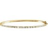 14K Yellow 1 CTW Natural Diamond 7″ Bangle Bracelet