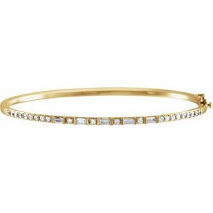 1 Ctw Natural Diamond Bangle Bracelet