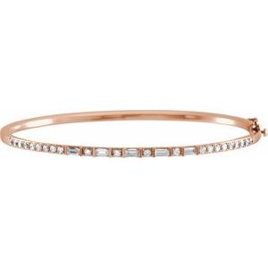 1 Ctw Natural Diamond Bangle Bracelet