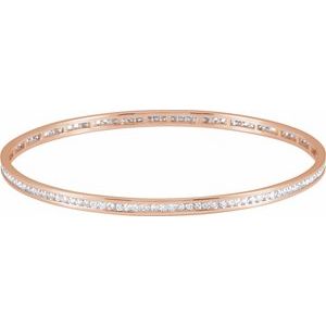 2 1/4 Ctw Natural Diamond Bangle Bracelet