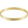 14K Yellow 6 mm Grooved Bangle 7 1/2″ Bracelet