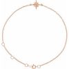 14K Rose Star 6 1/2-7 1/2″ Bracelet