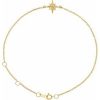 14K Yellow Star 6 1/2-7 1/2″ Bracelet