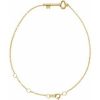 14K Yellow Petite Key 6 1/2-7 1/2″ Bracelet