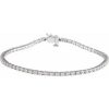 14K White 2 CTW Natural Diamond Line 7 1/4″ Bracelet