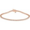 14K Rose 2 CTW Natural Diamond Line 7 1/4″ Bracelet