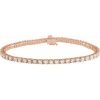 14K Rose 4 CTW Natural Diamond Line 7 1/4″ Bracelet