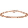 14K Rose 2.8 mm Round Line 7 1/4″ Bracelet Mounting