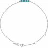 Platinum Natural Turquoise Bar 6 1/2-7 1/2″ Bracelet