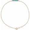 14K Rose Natural Turquoise Bar 6 1/2-7 1/2″ Bracelet