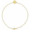 14K Yellow Engravable Geometric 6 1/2-7 1/2″ Bracelet