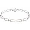 14K White 9/10 CTW Natural Diamond Link 7″ Bracelet