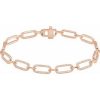 14K Rose 9/10 CTW Natural Diamond Link 7″ Bracelet