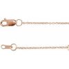 14K Rose 1 mm Adjustable Cable 16-18″ Chain