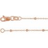 14K Rose .85 mm Faceted Beaded Cable 24″ Chain