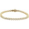 14K Yellow 3 1/2 CTW Lab-Grown Diamond Bezel-Set 7″ Bracelet