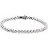 14K White 3 1/2 CTW Lab-Grown Diamond Bezel-Set 7″ Bracelet