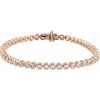 14K Rose 3 1/2 CTW Lab-Grown Diamond Bezel-Set 7″ Bracelet