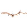 14K Rose Branch Bar 6 1/2-7 1/2″ Bracelet Mounting