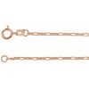 14K Rose 1.28 mm Figaro 7″ Chain